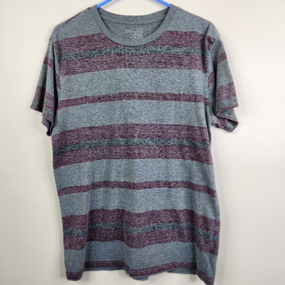 Blue Crown Short Sleeve Colorblock Crewneck Tee Medium